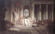 Alma-Tadema, Sir Lawrence Jean-Leon Gerome,The Death of Caesar (mk23) oil painting